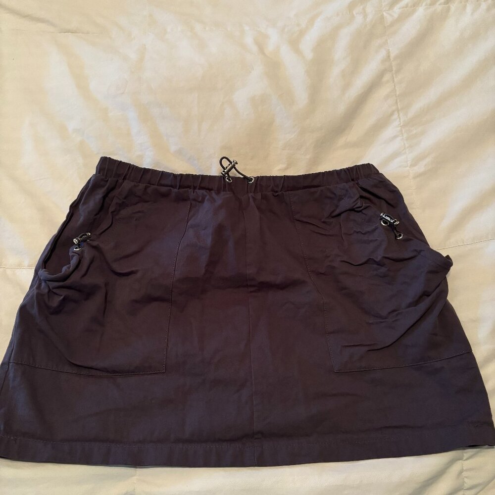 Grey Cargo Mini Skirt